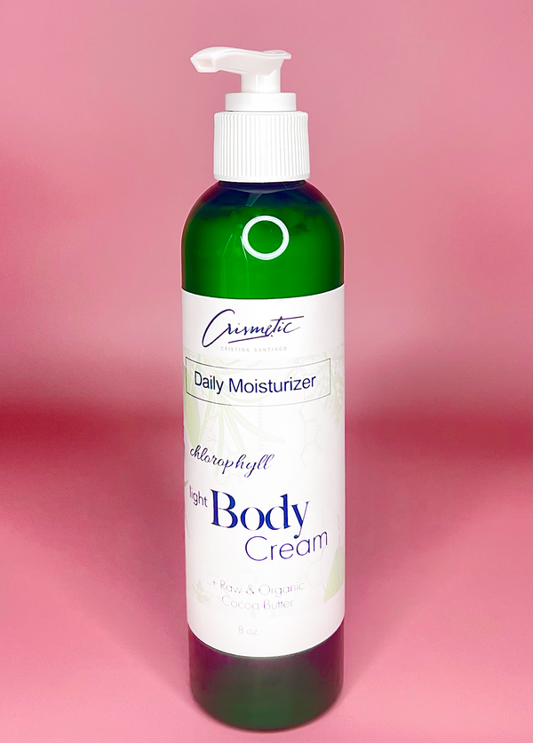 Chlorophyll & Moringa Body Cream w/ Organic Cocoa Butter - Light texture